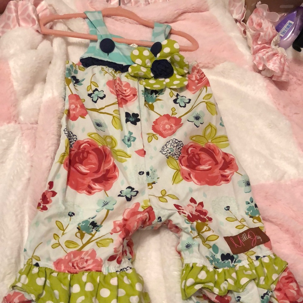 Overall short/pant set